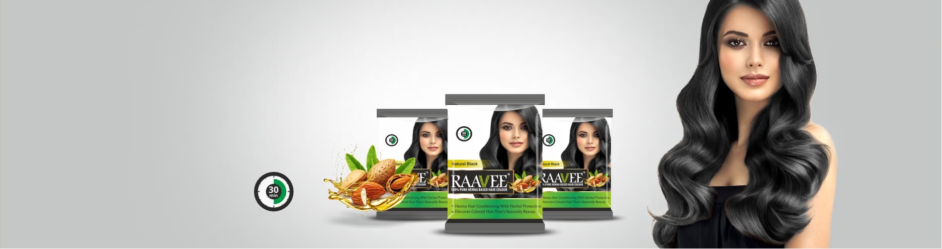 Raavee Black Hair Color